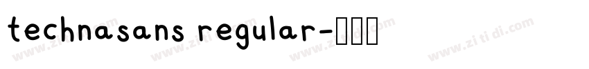 technasans regular字体转换